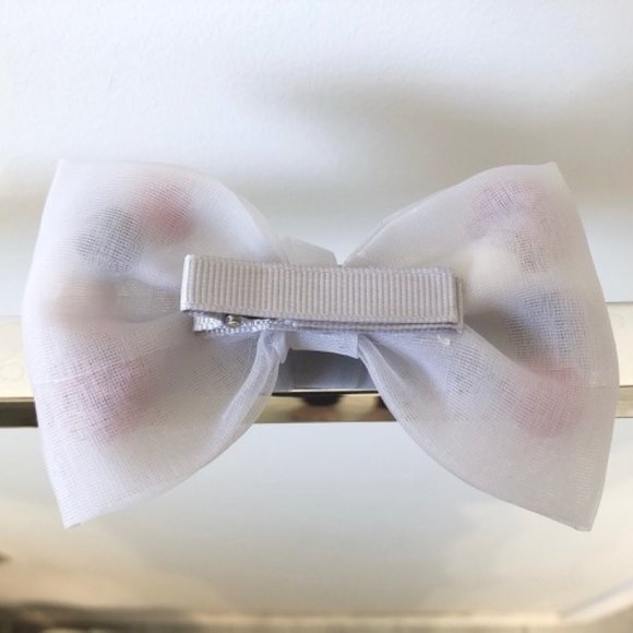 NEW Pom Pom Bow Hair Clip / Hair Accessory - Picture 3 of 3